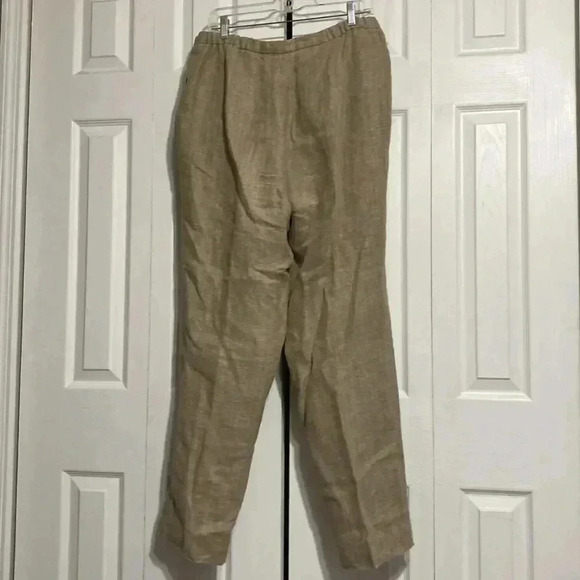 Harve Bernard linen lined tan pants trousers - Picture 6 of 11